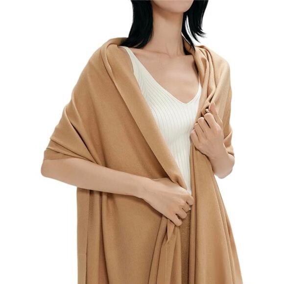 Womens Pashmina Shawl Scarf Wrap Soft Lightweight Winter Wedding Evening Party - Picture 7 of 7